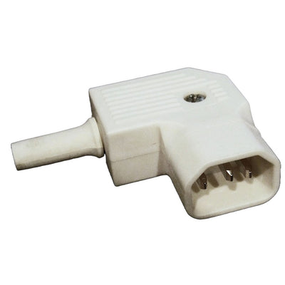 RackPower KNCP19-03 - 10A C14 White LH Angle Plug