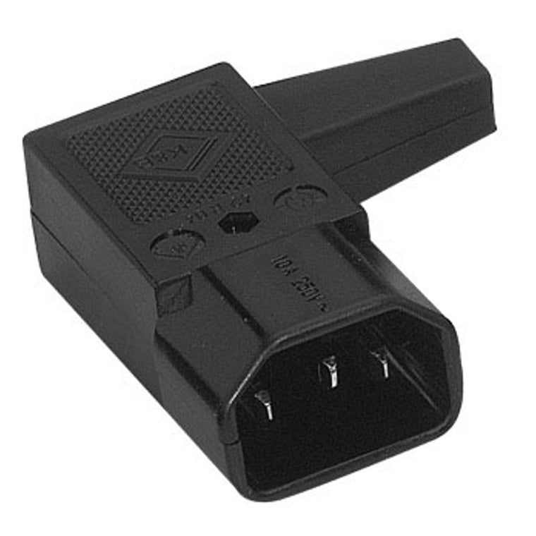RackPower KNCP19-04 - 10A C14 wiederanschließbarer Stecker mit rechtem Eingang