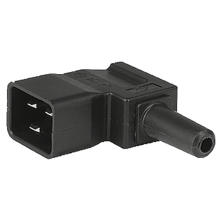 RackPower KNCP29-02 - STECKER: 16A C20 IEC links abgewinkelt