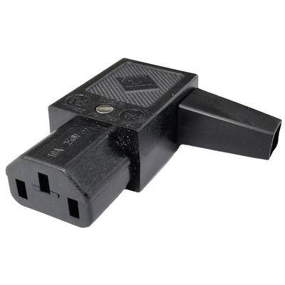 RackPower KNCS19-06 - 10A C13 right hand angled socket Black