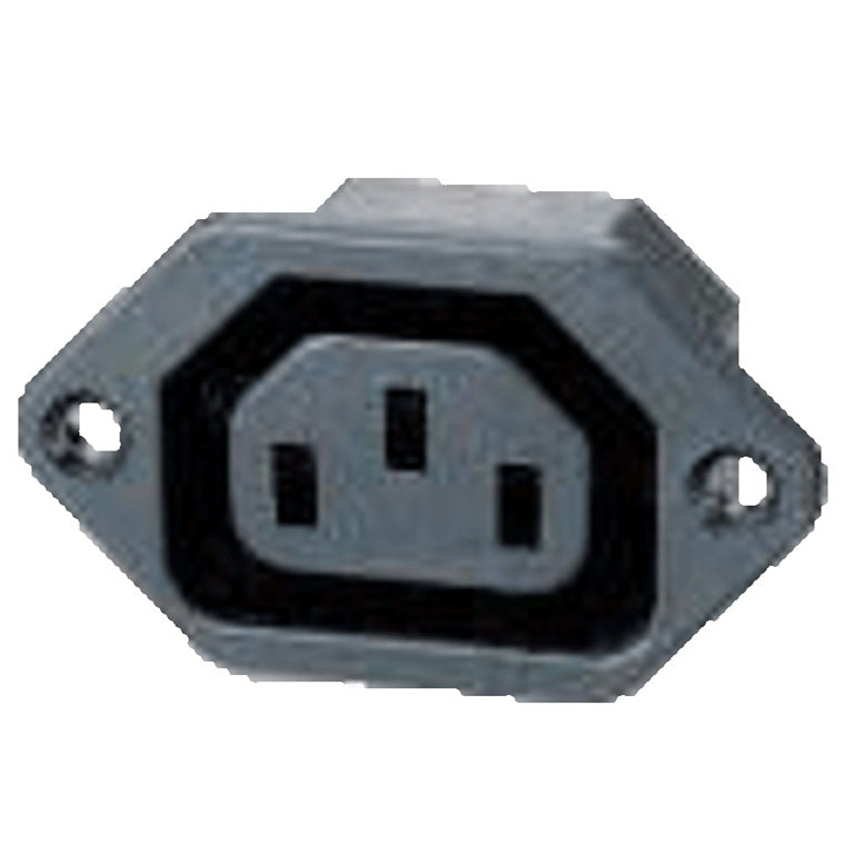 RackPower KNCU12-02 - C13 10A Steckdose, Schraubbefestigung mit 6,3mm Flachstecker