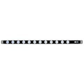 RackPower Power Strip: 12 x 10A 3pin outlets, 1m Vertical, 10A 6kA C curve CB, 2m 1mm2 front entry lead to 3 Pin Plug — image 1