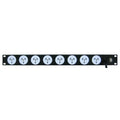 RackPower Power Strip: 8 x 10A 3pin outlets, 19" 1U, 10A Thermal Overload, 10A C14 IEC Inlet. — image 1