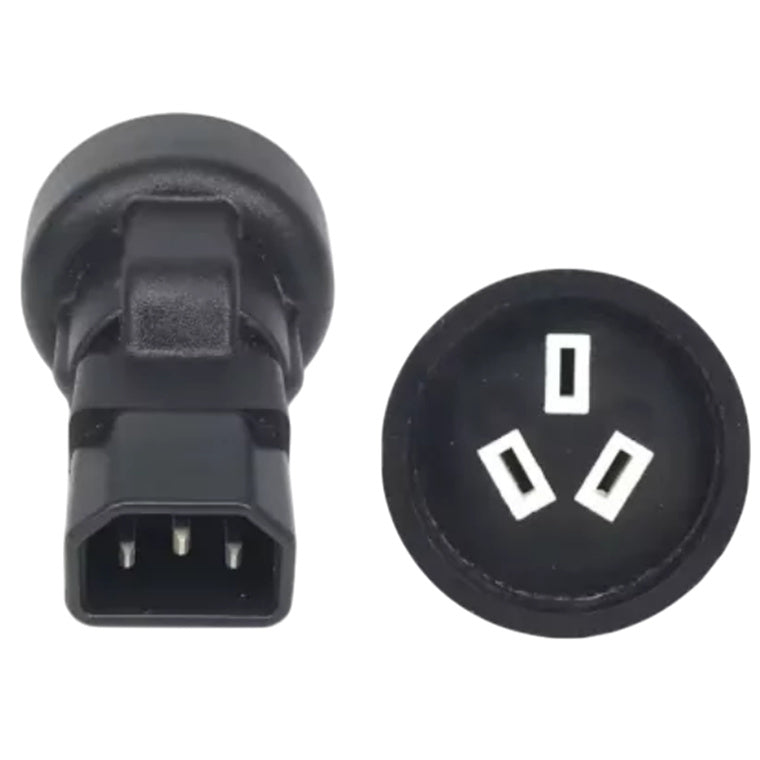 RackPower KNCNA08-01 Adapter: 10A C14 IEC-Stecker auf 10A 3-Pol Buchse