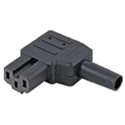 RackPower KNCS19-01 - IEC C15A 10A 155deg left hand angled socket black