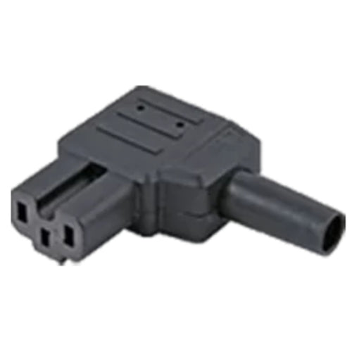 RackPower KNCS19-01 - IEC C15A 10A 155deg left hand angled socket black
