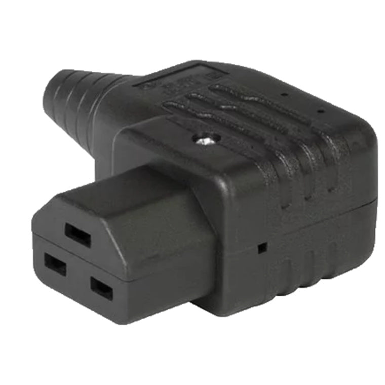 RackPower KNCS29-03 - BUCHSE: 16A IEC C21 - 155 Grad abgewinkelt links
