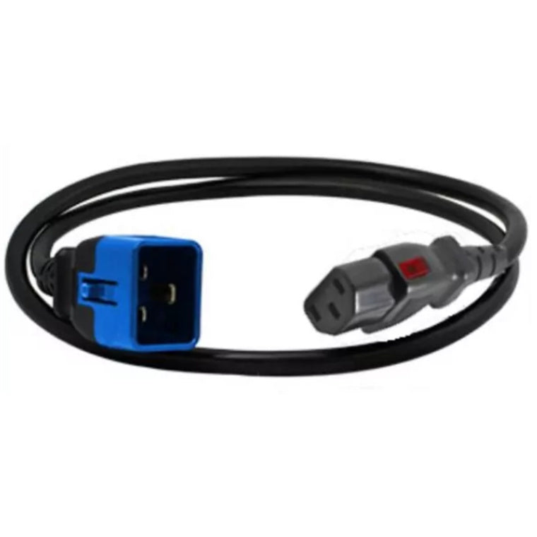RackPower ENL-EP8722s - Locking power cord C13-C20, 0.6m length, Black