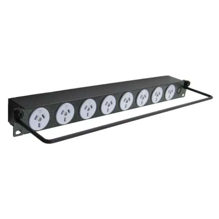 RackPower CM024 - Kabelmanagementleiste 1HE Schwarz 50mm Tiefe