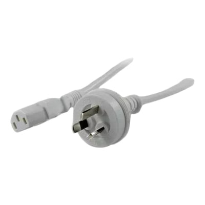 RackPower CM0NC180G - 10A 3 pin plug to 10A C13 IEC socket on 1.8m 0.75mm2 grey/ash lead