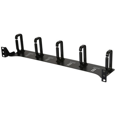RackPower CM028 - 1RU Cable Manager Recessed with 5x plastic fingers