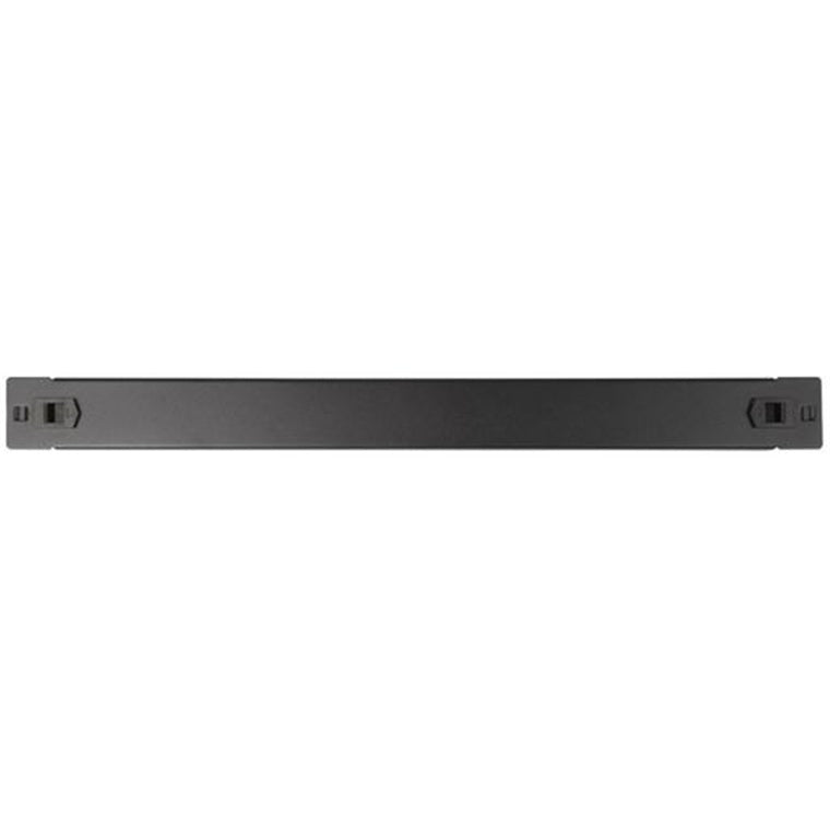 RackPower RP011TM - Rackblende 1HE Schwarz Werkzeuglose Montage