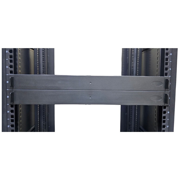 RackPower RP021TMP - Rack Panel 2U Black Toolless Mount ABS Plastic