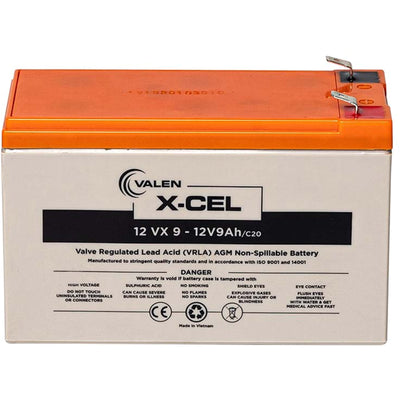 RackPower UB12V9Ah - UPS VRLA Battery 12 Volt 9Ah - 10 year Design Life