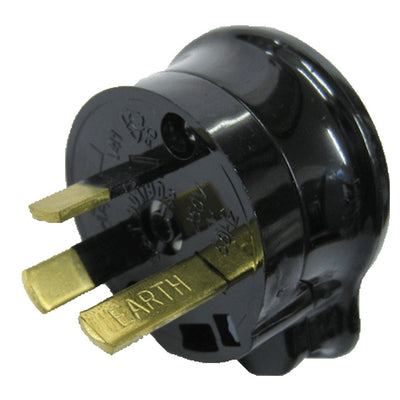Schneider KNZP19-02 - 10A Schwarzer 3-poliger Winkelstecker PDL901