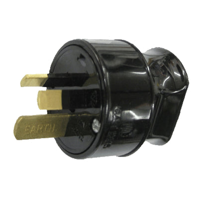KNZP28-01 - 15A 3-poliger Stecker - Hinterer Kabeleingang Schneider 905/15BK Schwarz