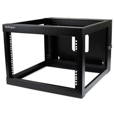 StarTech.com RK619WALLOH 6U 22in Depth Hinged Open Frame Wall Mount Server Rack - OpenFrame Rack Cabinet Wallmount Server Rack