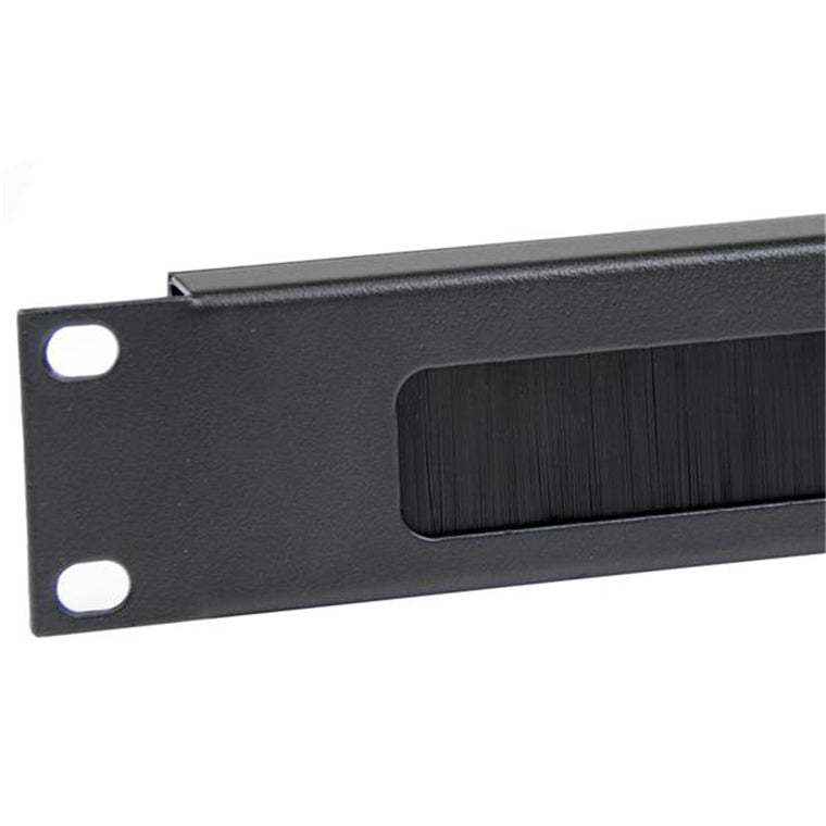 StarTech.com CMBRUSH1U 1U Brush Strip Horizontal Server Rack Cable Management Panel - Brush Plate Network Cable Manager - 1U Cable Organizer - CMBRUSH1U