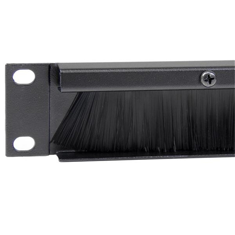 StarTech.com CMBRUSH1U 1U Brush Strip Horizontal Server Rack Cable Management Panel - Brush Plate Network Cable Manager - 1U Cable Organizer - CMBRUSH1U