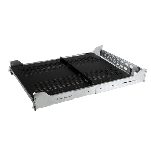 2U Adjustable Vented Sliding Rack Shelf