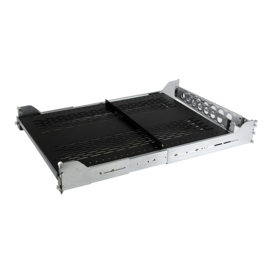 2U Adjustable Vented Sliding Rack Shelf