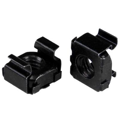 StarTech.com CABCAGENUT6B M6 Cage Nuts - 50 Pack - M6 Nuts - 50 Pack Black M6 MountingCage Nuts for Server Rack & Cabinet