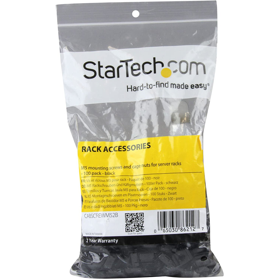 M5 SCREWS CAGE NUTS - 100 PACK BLACK