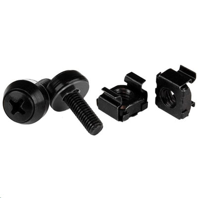 StarTech.com CABSCREWM5B M5 Screws & Cage Nuts - 50 Pack Black