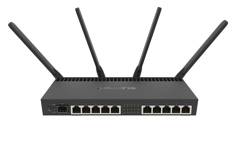 MikroTik RB4011iGS+5HacQ2HnD-IN - RouterBOARD 4011iGS+5HacQ2HnD Gigabit Wireless Router