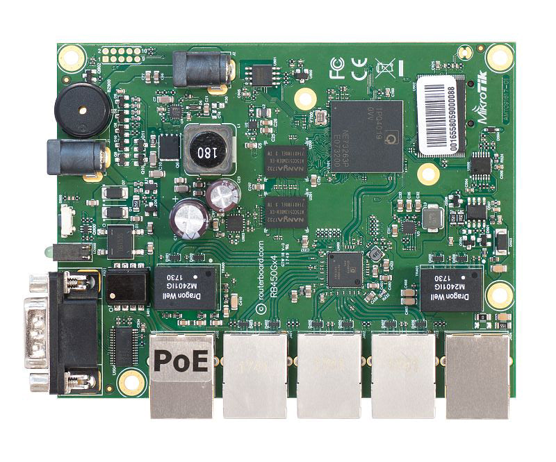 RB450Gx4 - MikroTik RB450Gx4 with 5 Gigabit Ethernet ports