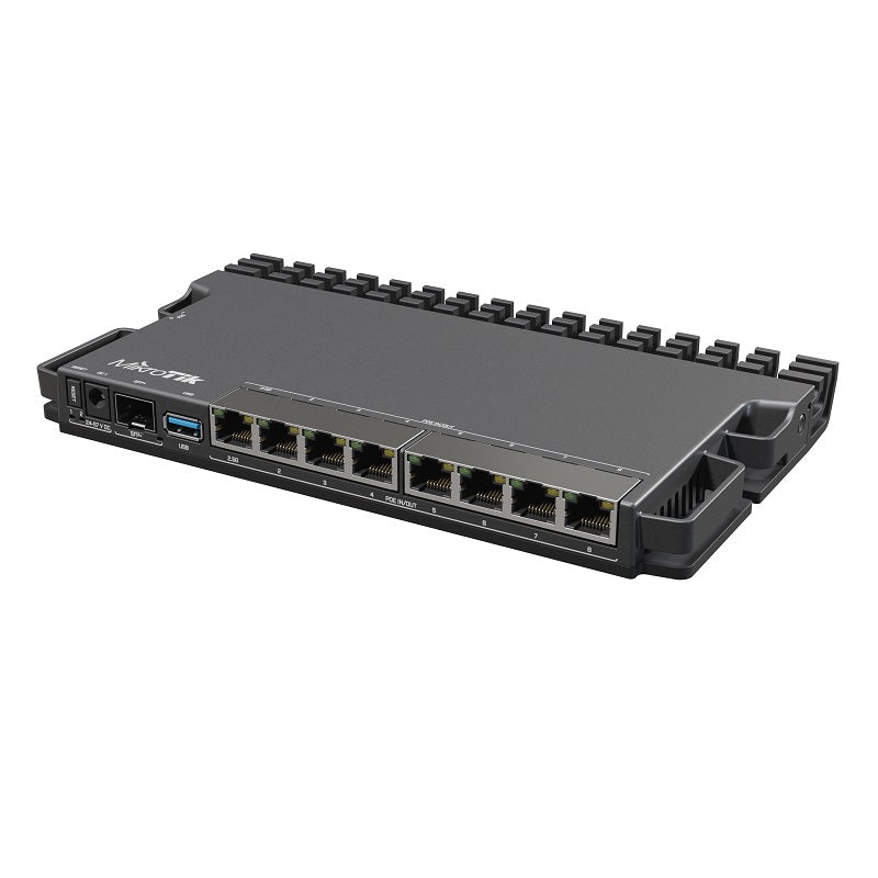 MikroTik RB5009UPr+S+IN - RB5009UPr+S+IN Compact Router with 7 x 1GB, 1 x 2.5GB, 1 x 10GB SFP+ and PoE-out