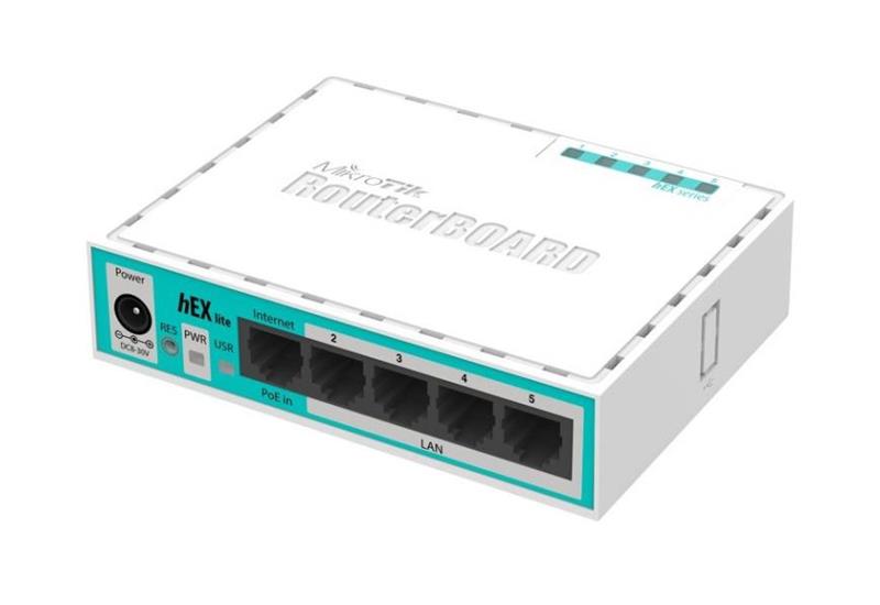 RB750r2 - MikroTik Routerboard RB750r2 hEX Lite 5 port 850MHz CPU SOHO ethernet router
