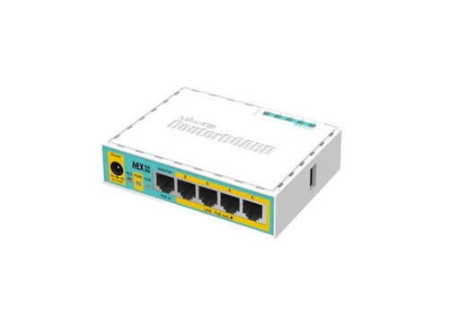 RB750UPr2 - MikroTik RouterBoard hEX PoE Lite 5x10/100Mbps, 650MHz CPU, USB, PoE Output (RB750UPr2)