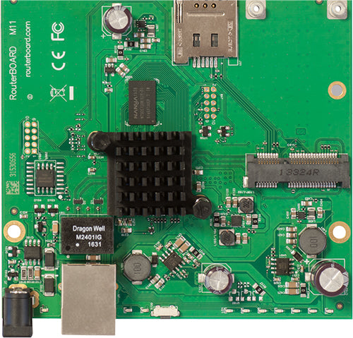 RBM11G - MikroTik RouterBOARD M11G with 880MHz CPU, miniPCIe slot, Gigabit Ethernet