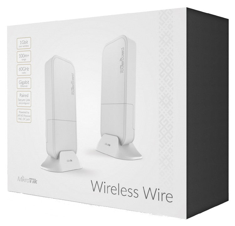 MikroTik RBwAPG-60adkit - Wireless Wire RBwAPG-60ad Pair Phase array 60 degree 60GHz antennas 802.11ad wireless four core