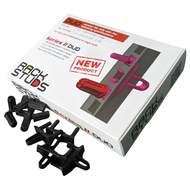 RACKSTUDS RSLDUO-1RUB20-S2 - DUO 1RU 20-pack Mounting Solution 19'' Racks. Replacement for Cage Nuts