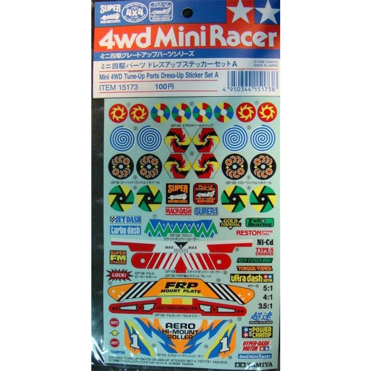 Tamiya Tamiya 15173 - MINI 4WD DEKORAUFKLEBER (A)