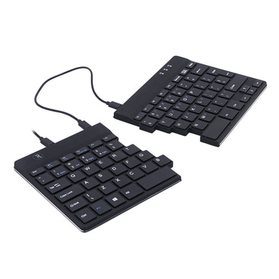 22RGOKS – MINI TASTATUR KABELGEBUNDEN R-GO COMPACT SPLIT SCHWARZ