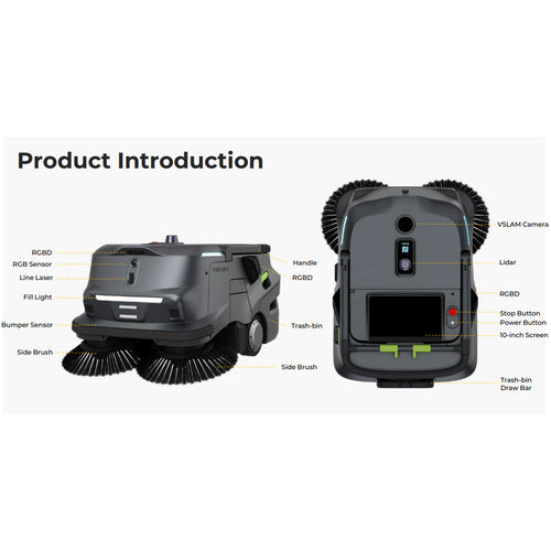 Pudu MT1 Robotic sweeper Designed for large-scale environments, delivering exceptional performance and comprehensive cleaning