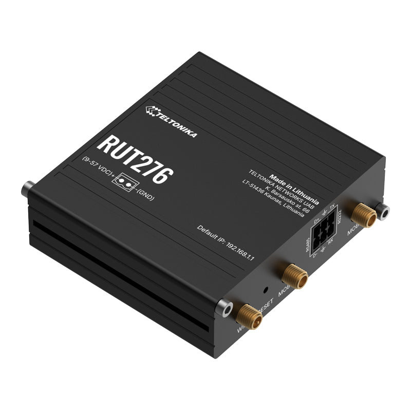 RUT276 - Teltonika RUT276 5G RedCap Dual SIM Wi-Fi Router with Serial RS232 and RS485 interfaces