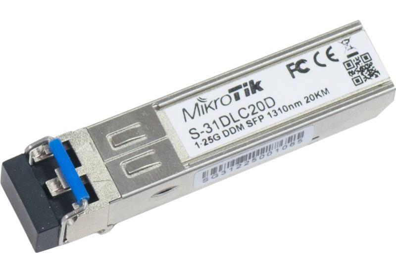 S-31DLC20D - MikroTik SFP module 1.25G SM 20km 1310nm S-31DLC20D