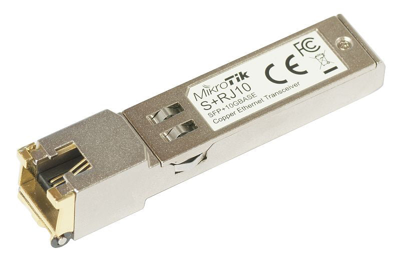 S+RJ10 - MikroTik RJ45 SFP+ 10/100/1000M 2.5G/5G/10G Copper Ethernet Module S+RJ10
