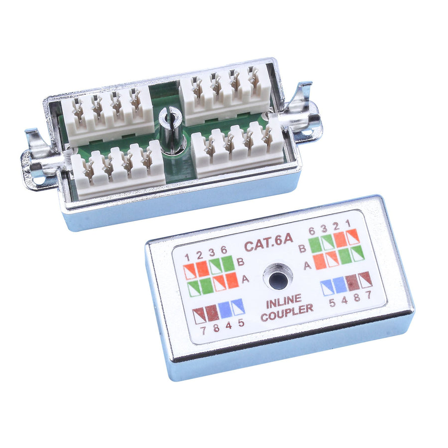 Dynamix A-PD-C6AS  Cat6A UTP Inline Coupler,   Punch Down. Silver Colour. RoHS