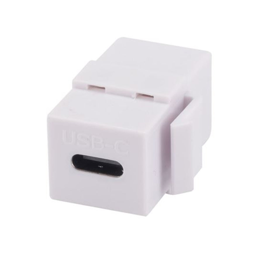 Dynamix FP-USB3C-WH  USB-C 3.1 Keystone Jack     Female to Female Connectors. White Colour.