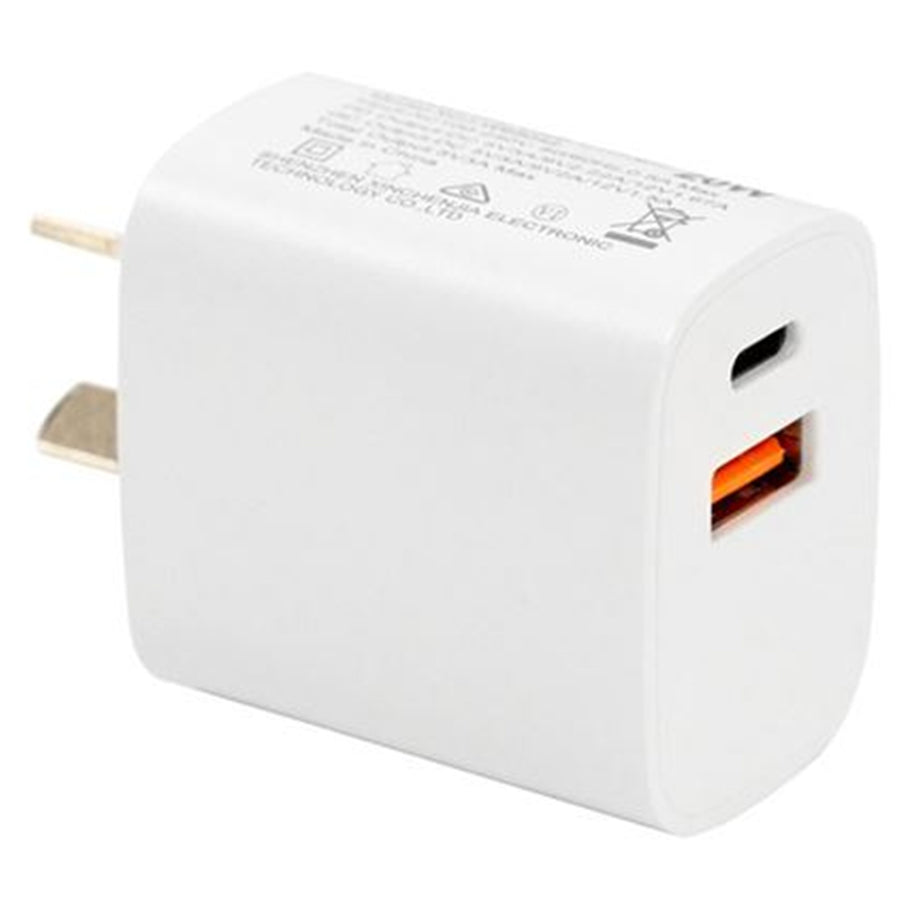 Dynamix  SPAPD20-CA 20W USB-C + QC3.0 USB-A Universal Compact USB Wall Charger