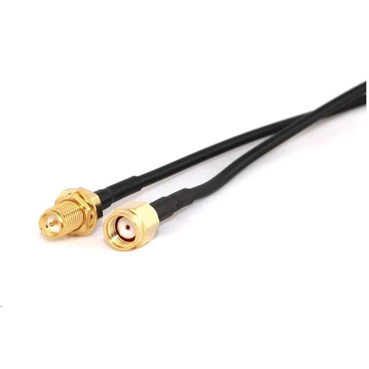 Go Wireless NZ RP-SMA Male to RP-SMA Female Bulkhead 20cm 50 Ohm Coax Pigtail
