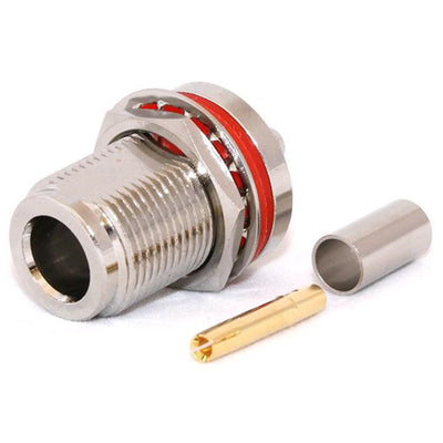 C-N6-Bulk195 - N-Type Buchse Schott CRIMP 50 Ohm Verbinder für LMR195/RG58