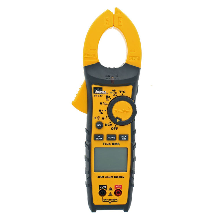 IDEAL INDUSTRIES IDL61-747 - 400A AC/DC TRMS TightSight Clamp Meter CAT III 600V Rating.