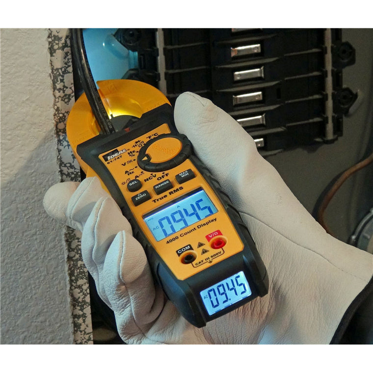 IDEAL INDUSTRIES IDL61-747 - 400A AC/DC TRMS TightSight Clamp Meter CAT III 600V Rating.
