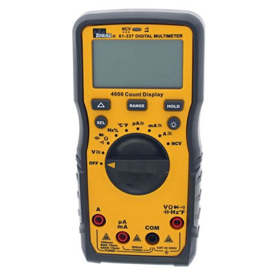IDEAL INDUSTRIES IDL61-337 - 600V Auto Range Multimeter 600V AC/DC CAT III Rating